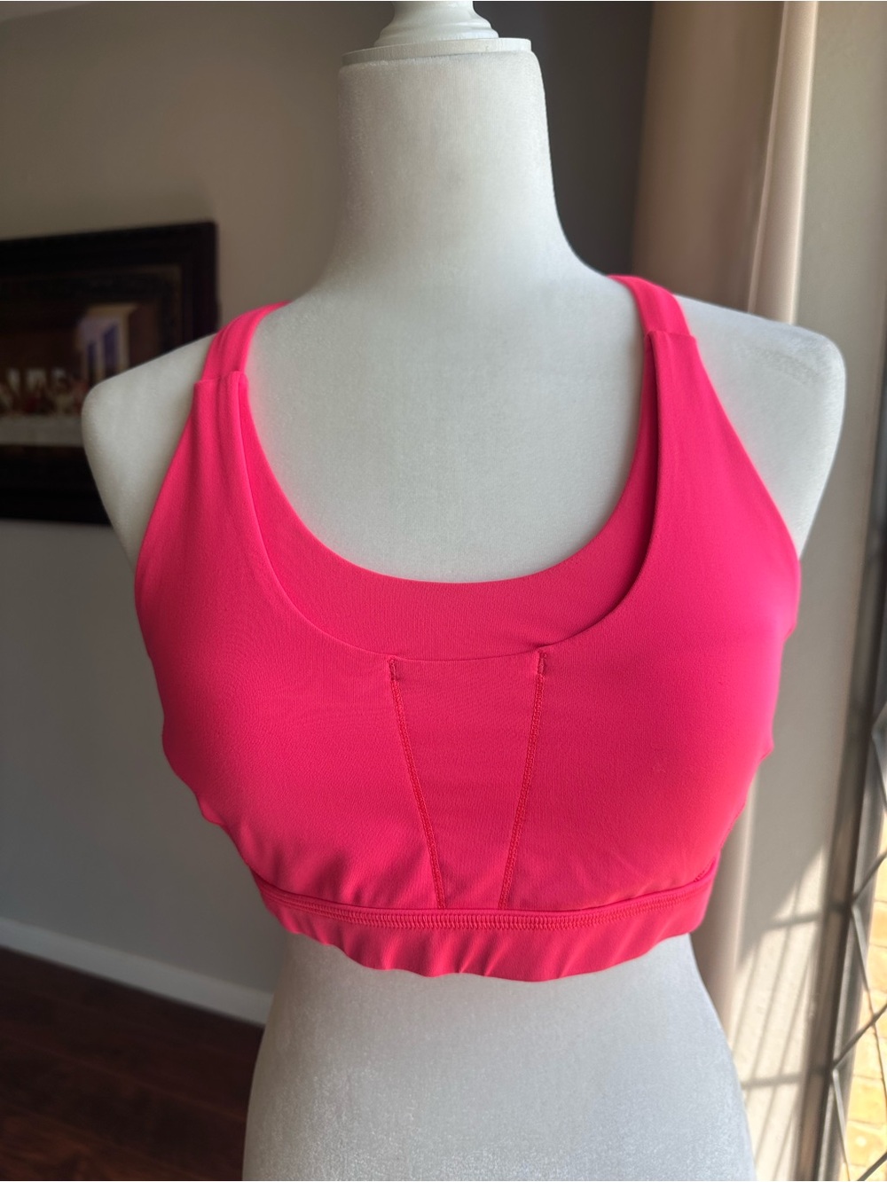 lululemon athletica Neon Pink Seamless Scoop Sports Bra